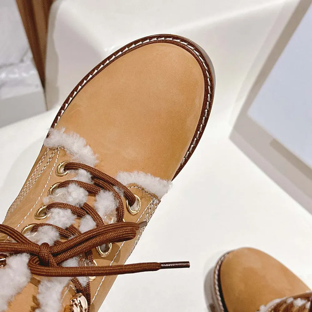 Celine Unisex Kurt Lace-up Mid Boot in Nubuck Calfskin and Shearling - image 8