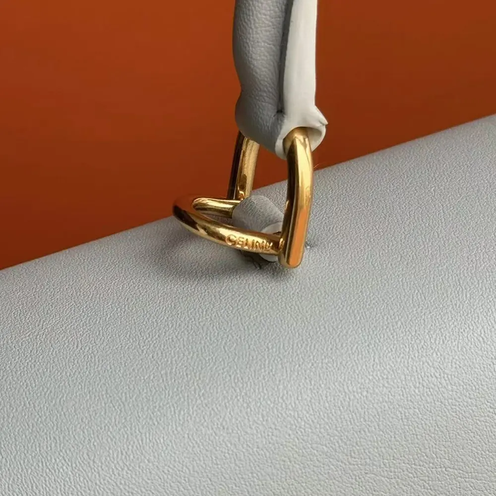 Celine Women Medium Nino Bag in Shiny Calfskin-White - image 7