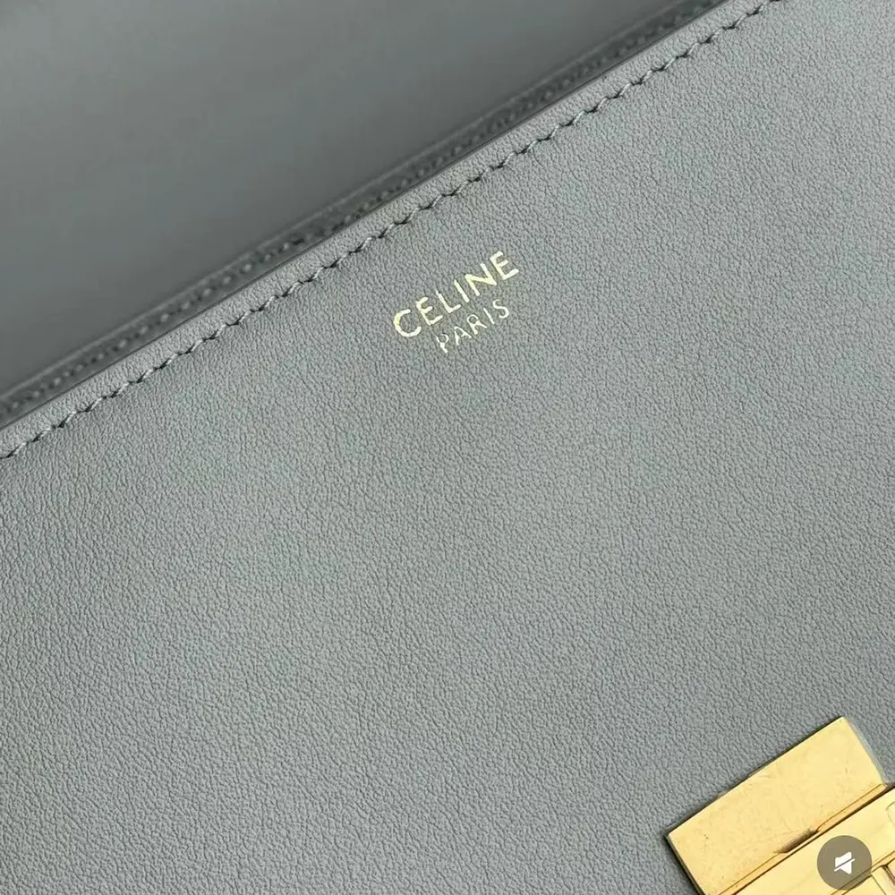 Celine Women Medium Nino Bag in Shiny Calfskin-White - image 9