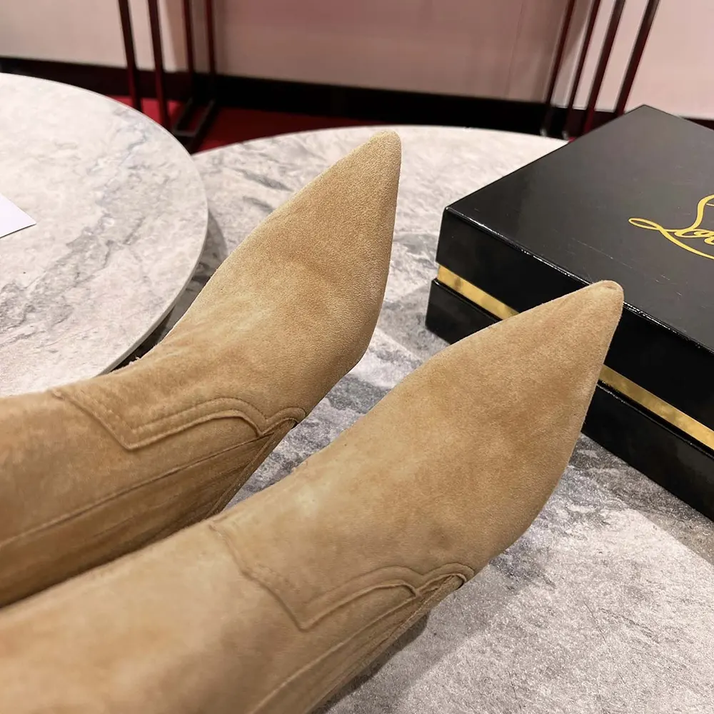 Christian Louboutin Women Santigag 85 mm Low Boots Veau Velours - image 6