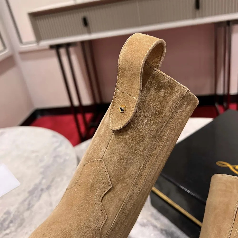 Christian Louboutin Women Santigag 85 mm Low Boots Veau Velours - image 9