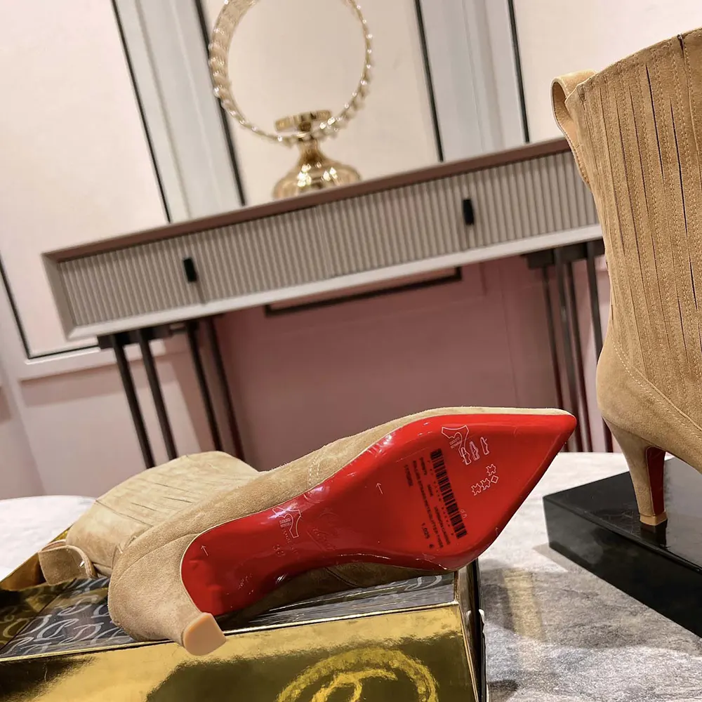 Christian Louboutin Women Santigag 85 mm Low Boots Veau Velours - image 10