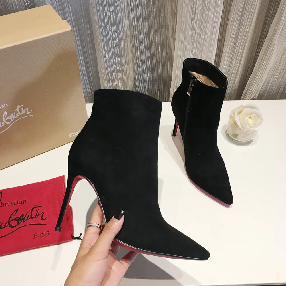 Christian Louboutin Women So Apostropha Booty 80 mm Low Boots-Black - image 7