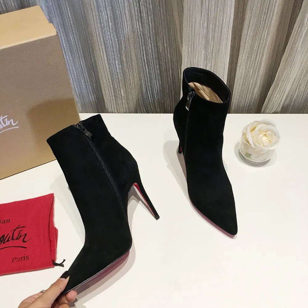 Christian Louboutin Women So Apostropha Booty 80 mm Low Boots-Black - image 6