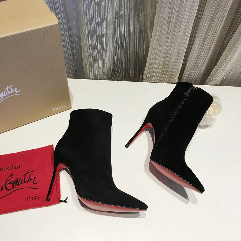 Christian Louboutin Women So Apostropha Booty 80 mm Low Boots-Black - image 5