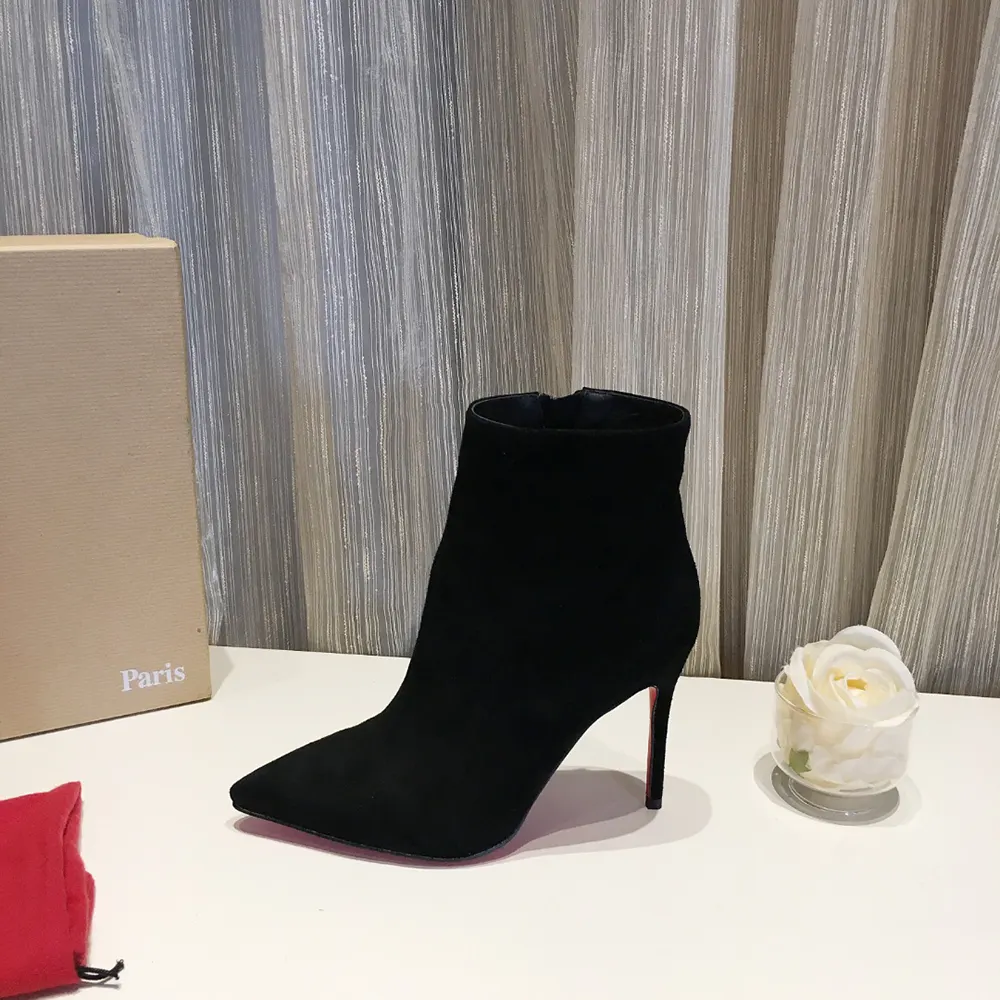 Christian Louboutin Women So Apostropha Booty 80 mm Low Boots-Black - image 8