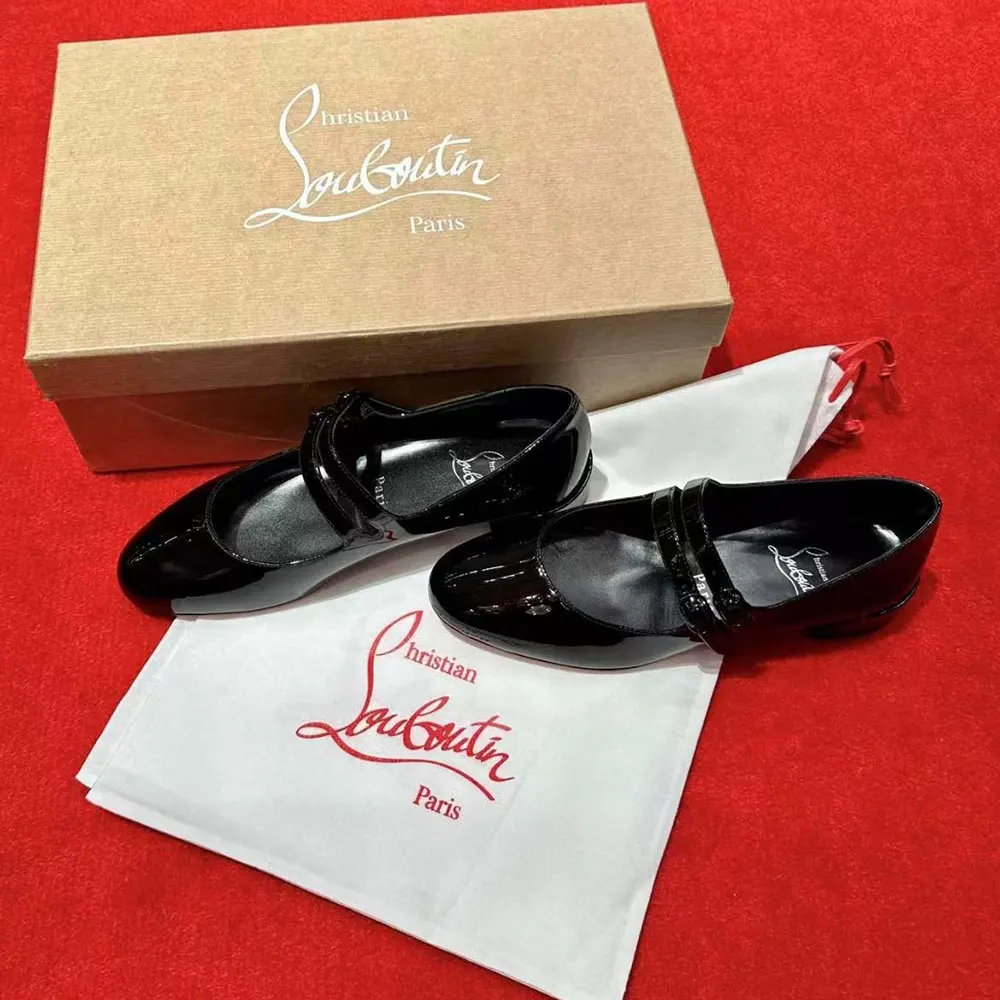 Christian Louboutin Women Sweet Jane Ballerinas Patent Calf Leather-Black - image 4