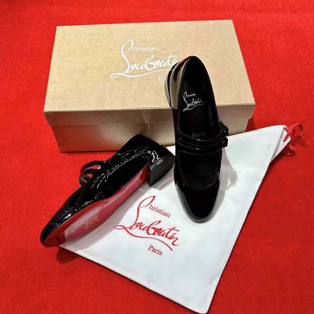 Christian Louboutin Women Sweet Jane Ballerinas Patent Calf Leather-Black - image 6