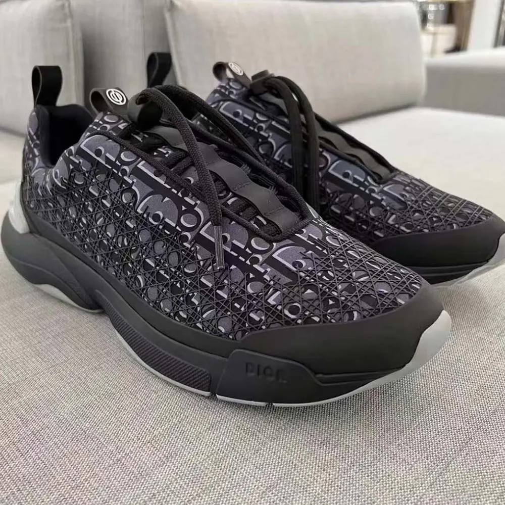 Dior Men B24 Sneaker Black Dior Oblique Technical Fabric - image 7