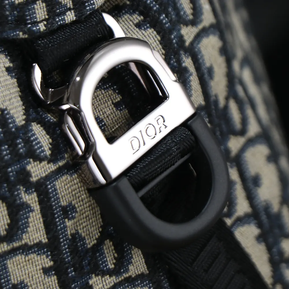 Dior Men Dior 8 Backpack with Flap Beige and Black Dior Oblique Jacquard - image 9