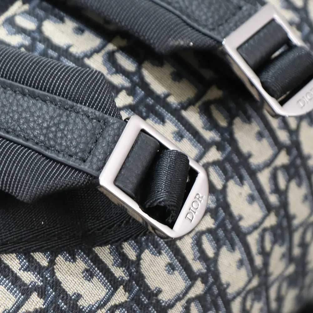Dior Men Dior 8 Backpack with Flap Beige and Black Dior Oblique Jacquard - image 8