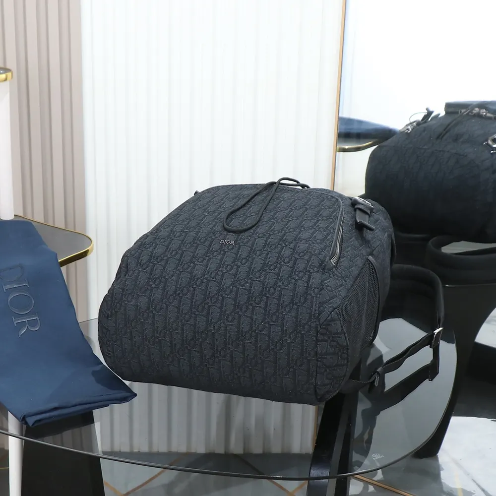 Dior Men Dior 8 Backpack with Flap Black Dior Oblique Jacquard - image 6