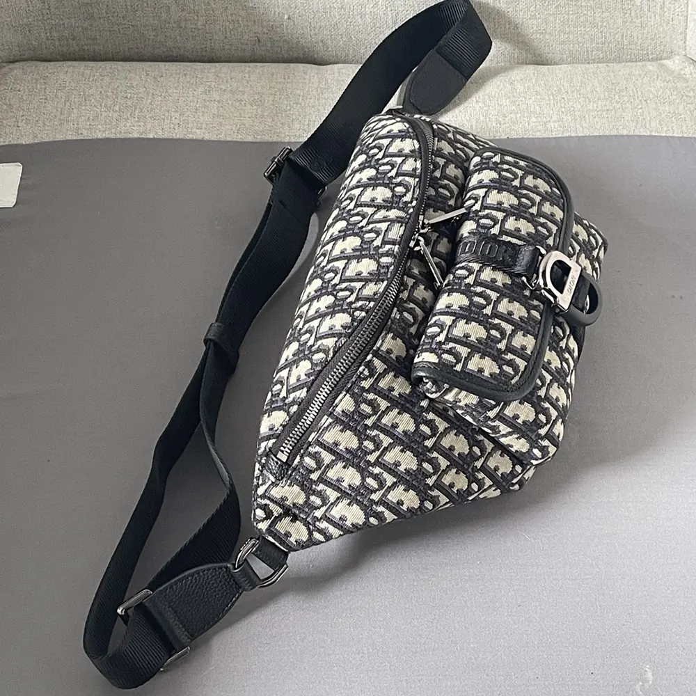 Dior Men Dior 8 Belt Bag Beige and Black Dior Oblique Jacquard - image 6