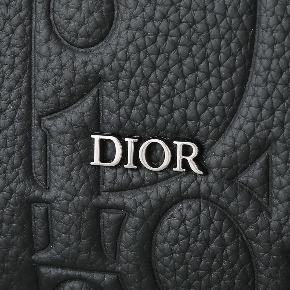 Dior Men Hit the Road Messenger Bag with Flap Black Dior Gravity Leather - image 7