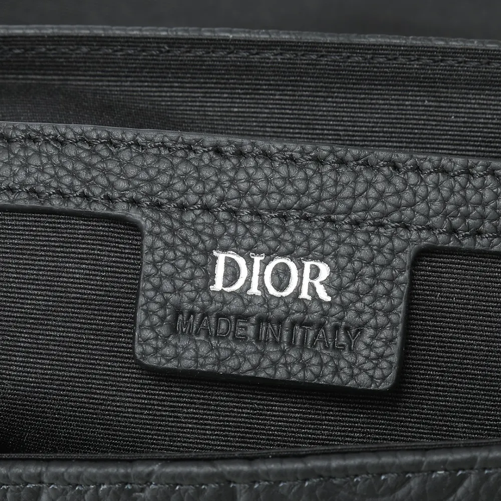Dior Men Hit the Road Messenger Bag with Flap Black Dior Gravity Leather - image 10