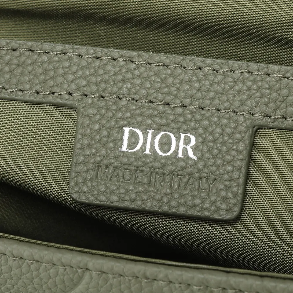 Dior Men Hit the Road Messenger Bag with Flap Khaki Dior Gravity Leather - image 7