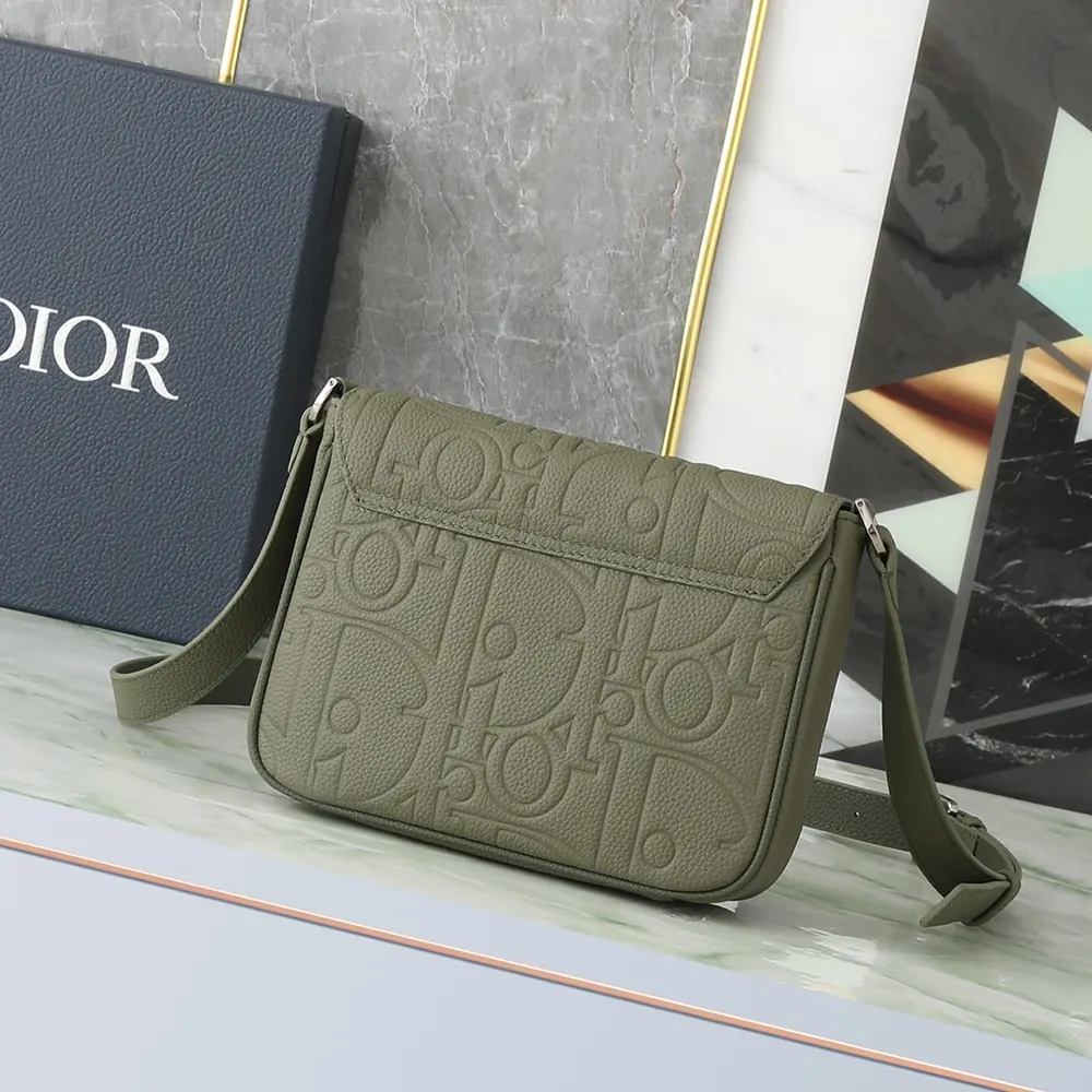 Side profile showing adjustable strap of Dior Men Messenger Bag