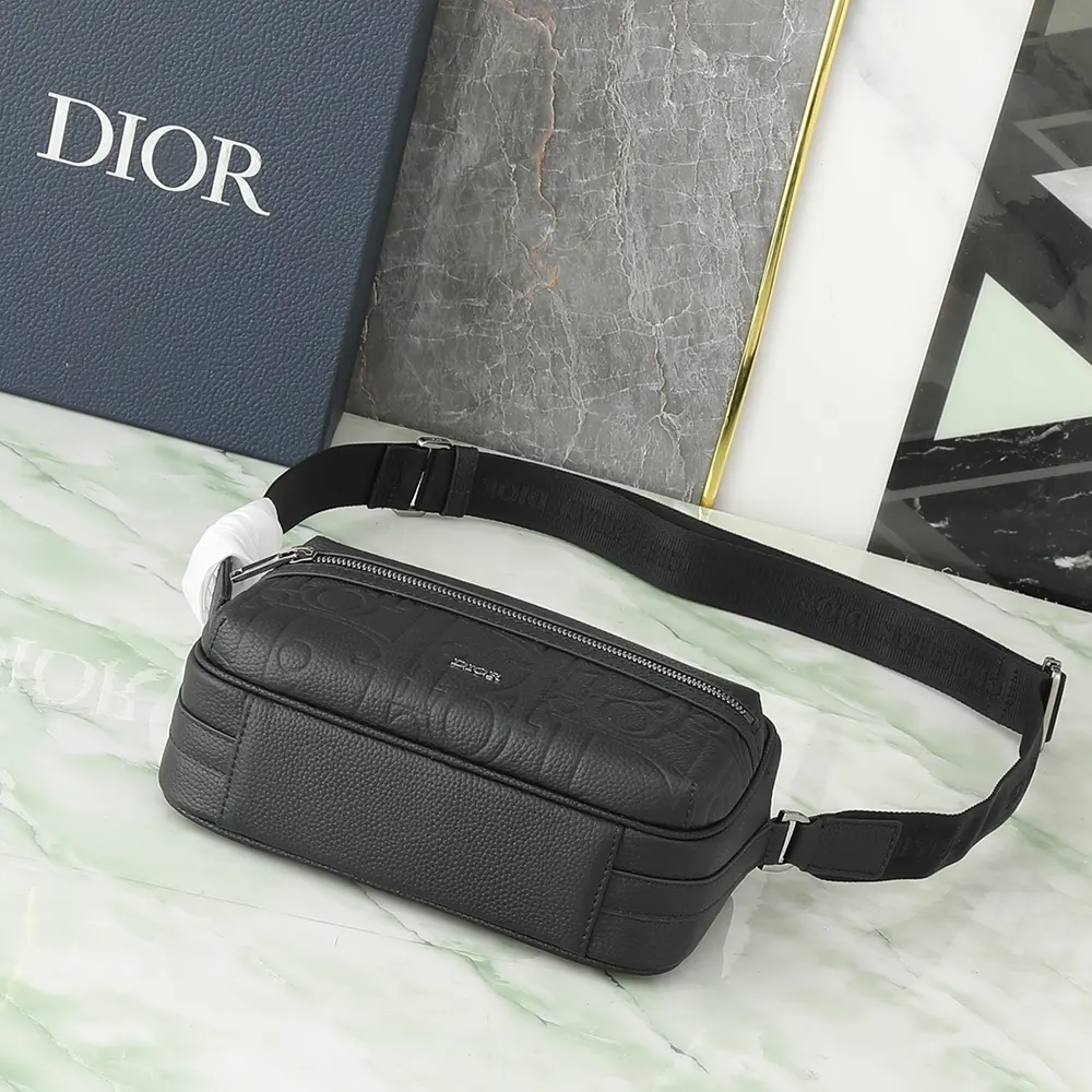 Dior Men Rider 2.0 Zipped Messenger Bag Black Dior Gravity Leather and Black Grained Calfskin - image 5