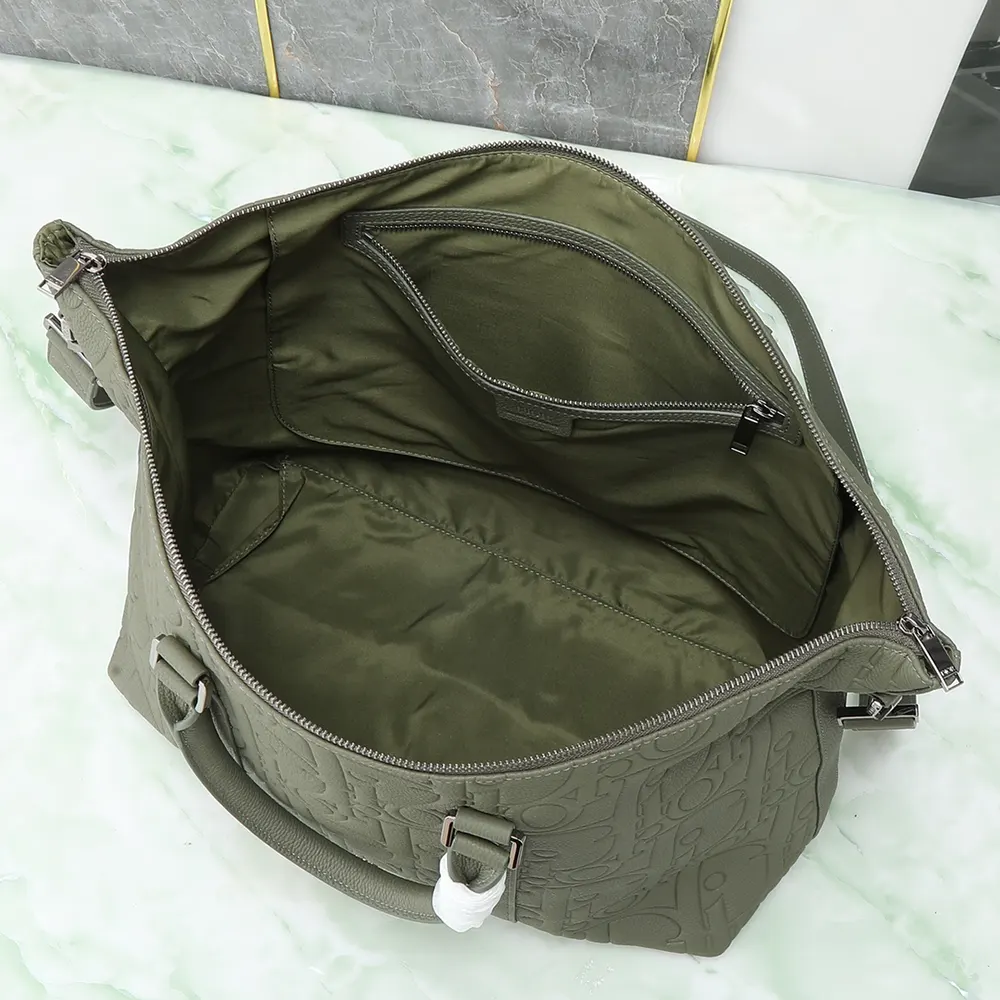 Dior Men Weekender 40 Khaki Dior Gravity Leather and Khaki Grained Calfskin - image 8