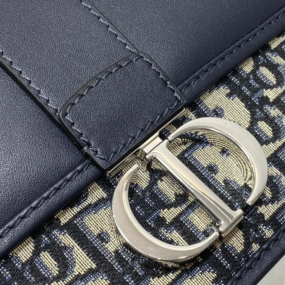 Dior Women 30 Montaigne Bag Blue Dior Oblique Jacquard and Smooth Calfskin - image 8