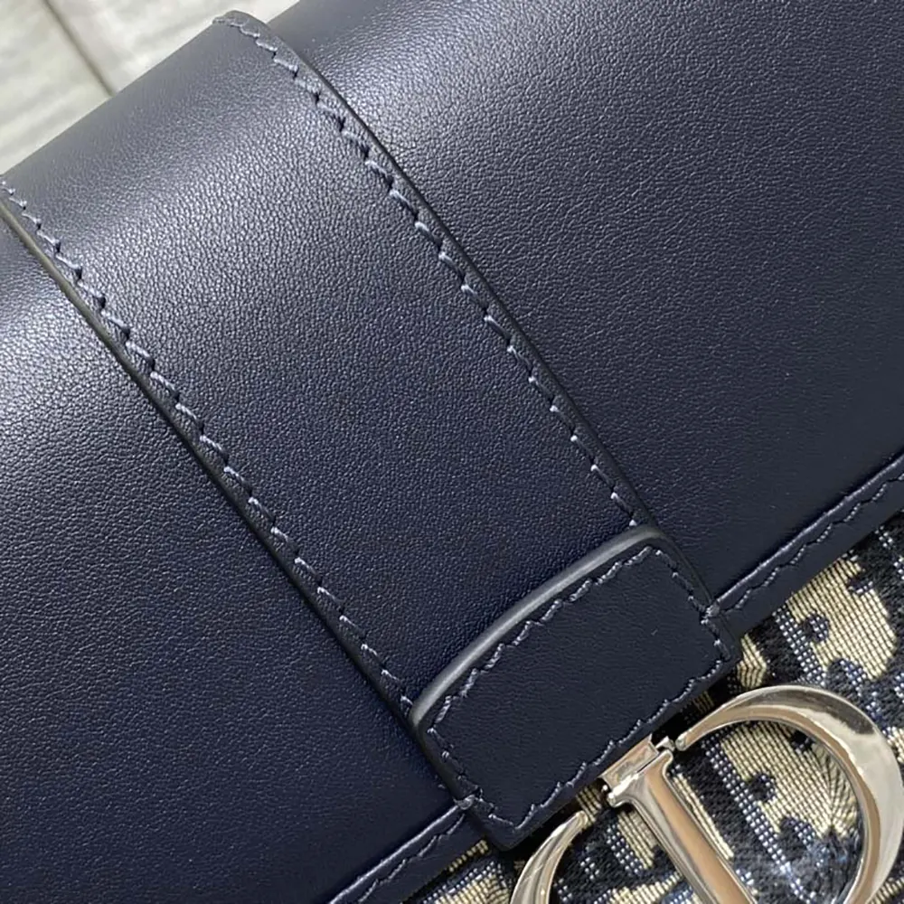 Dior Women 30 Montaigne Bag Blue Dior Oblique Jacquard and Smooth Calfskin - image 7