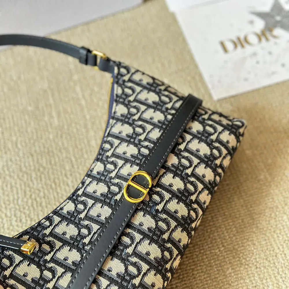 Dior Women 30 Montaigne Cigale Mini Bag Blue Dior Oblique Jacquard - image 9