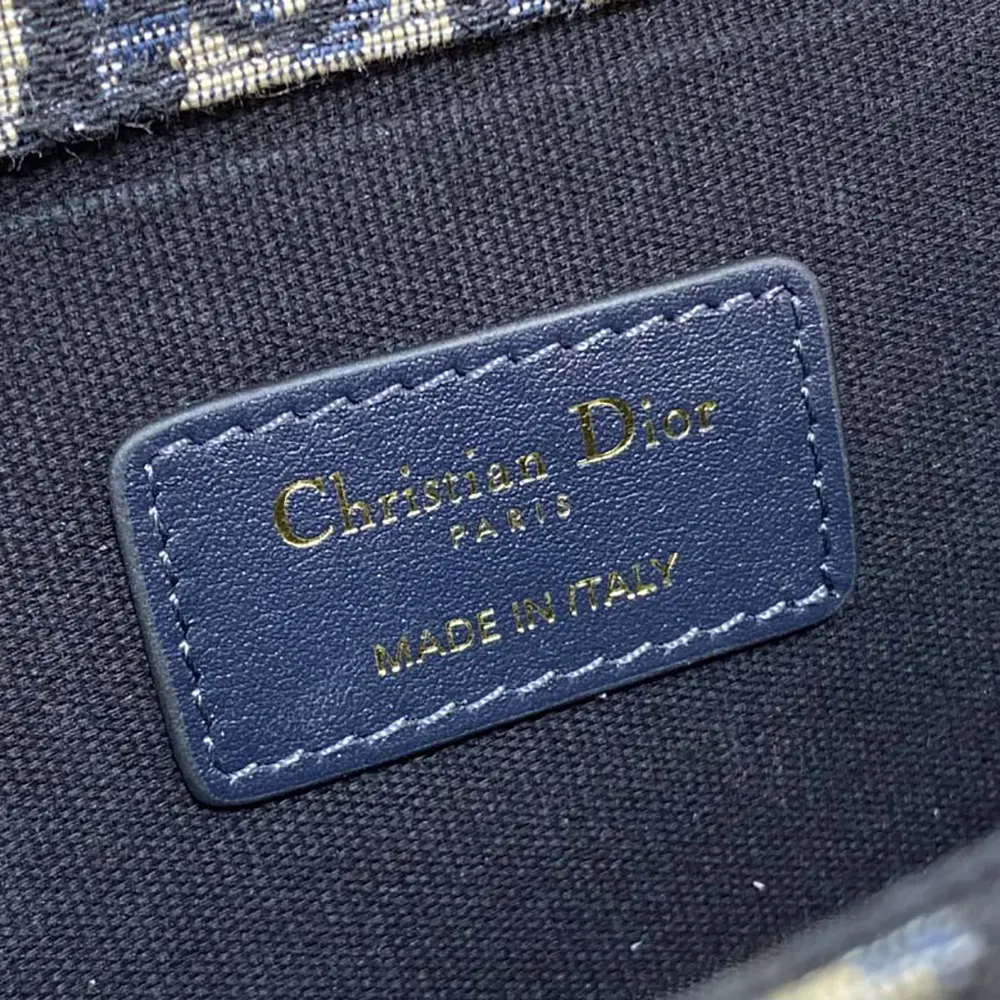 Dior Women 30 Montaigne East-West Bag with Chain Blue Dior Oblique Jacquard and Smooth Calfskin - image 10