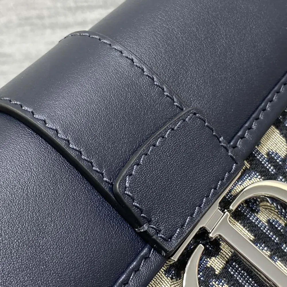 Dior Women 30 Montaigne East-West Bag with Chain Blue Dior Oblique Jacquard and Smooth Calfskin - image 8