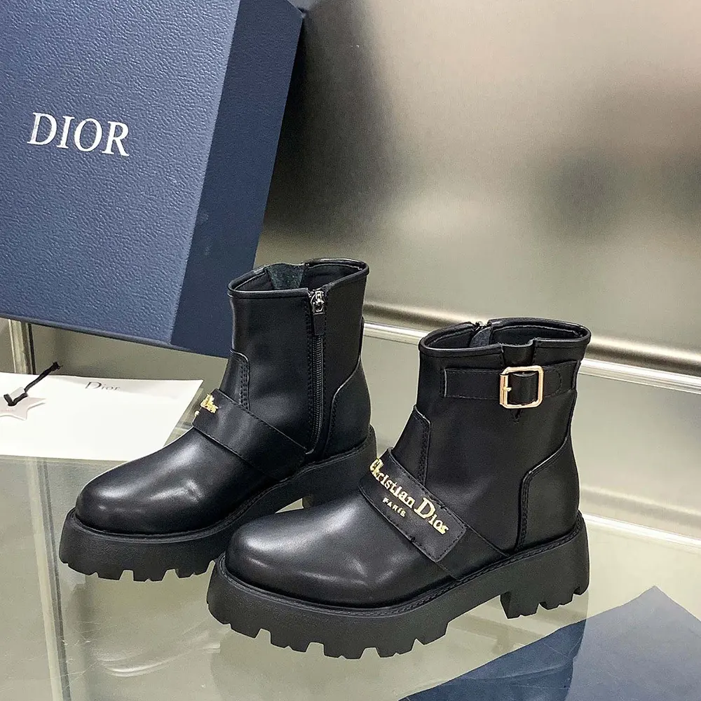 Dior Women D-Quest Ankle Boot Black Calfskin - image 4