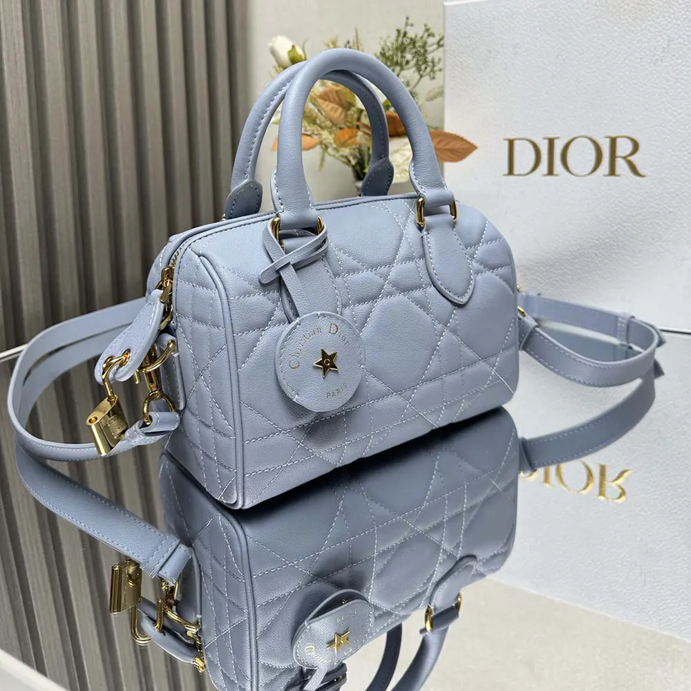 Dior Women Dior Groove 20 Bag Pale Blue Macrocannage Calfskin - image 4