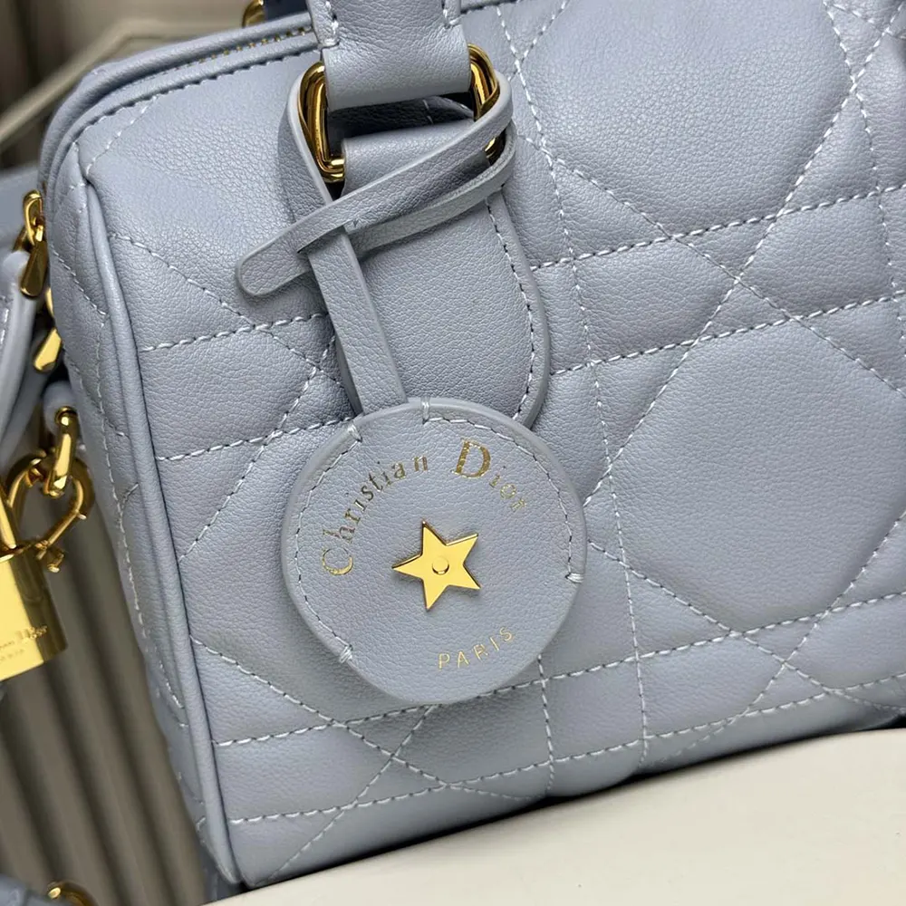 Dior Women Dior Groove 20 Bag Pale Blue Macrocannage Calfskin - image 7