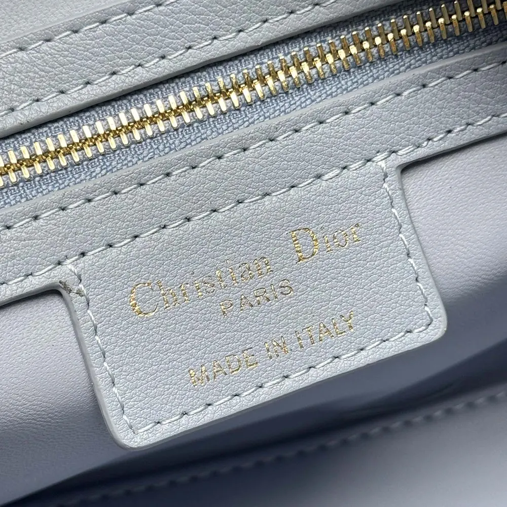 Dior Women Dior Groove 20 Bag Pale Blue Macrocannage Calfskin - image 10