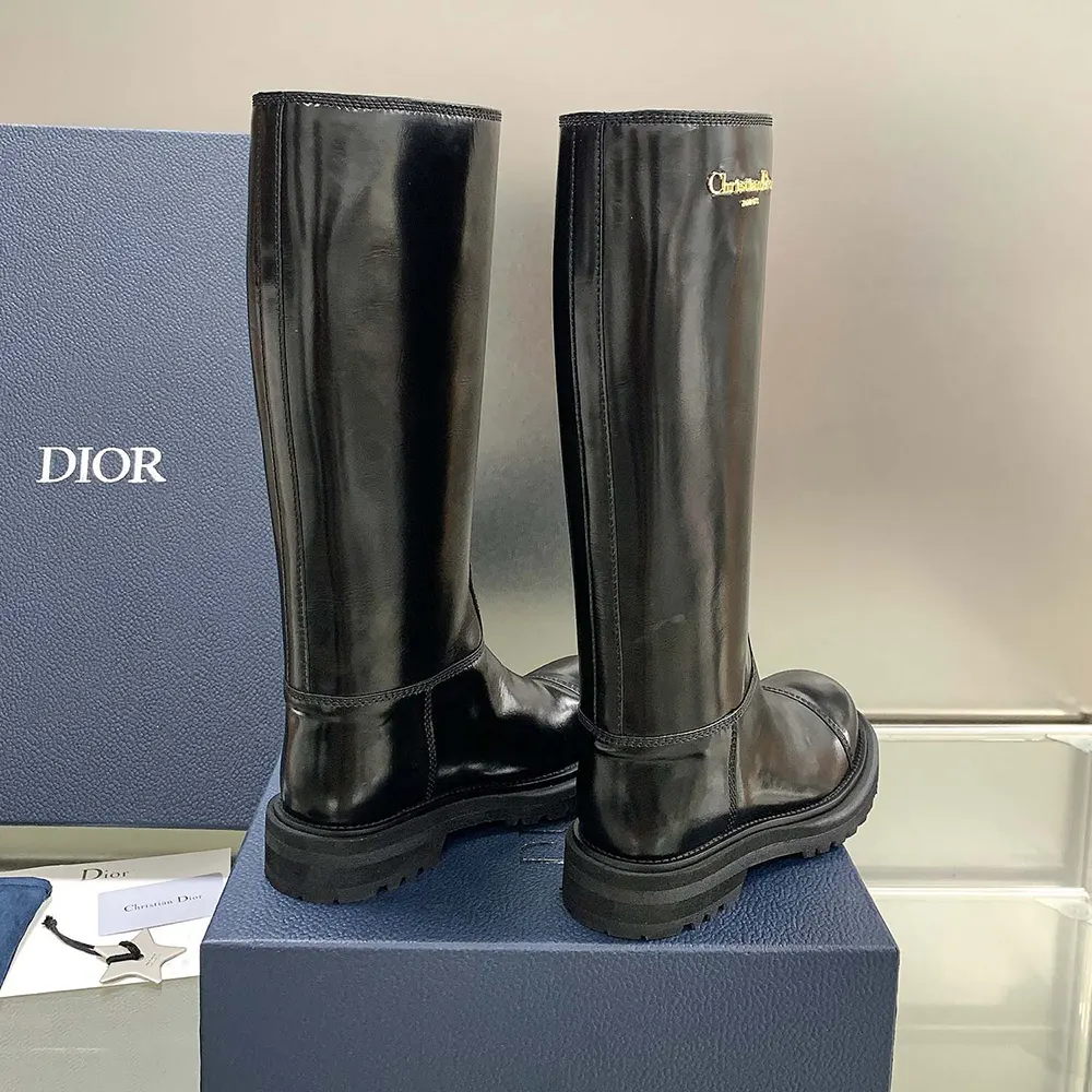 Dior Women Diorebel Boot Black Brushed Calfskin - image 7