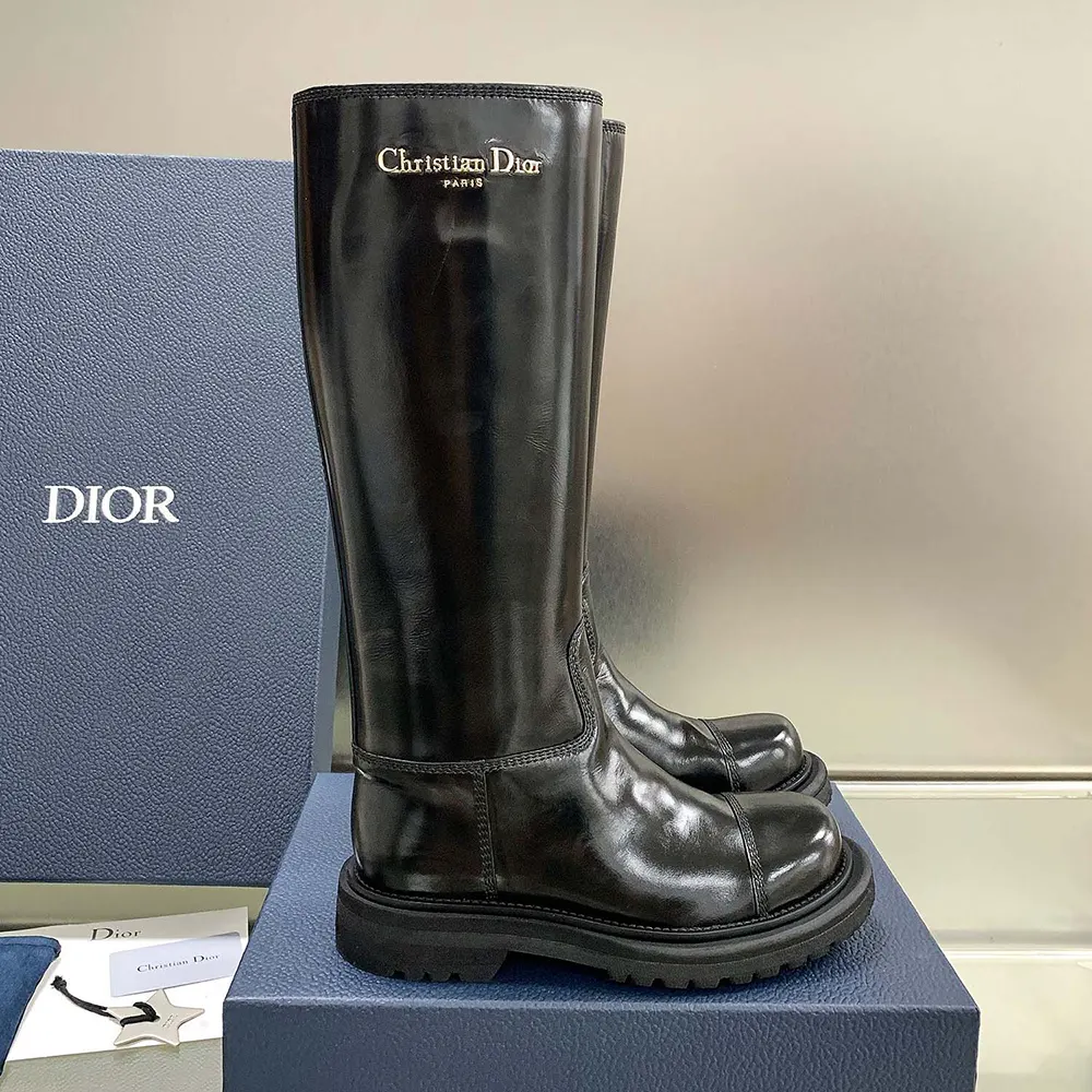 Dior Women Diorebel Boot Black Brushed Calfskin - image 6