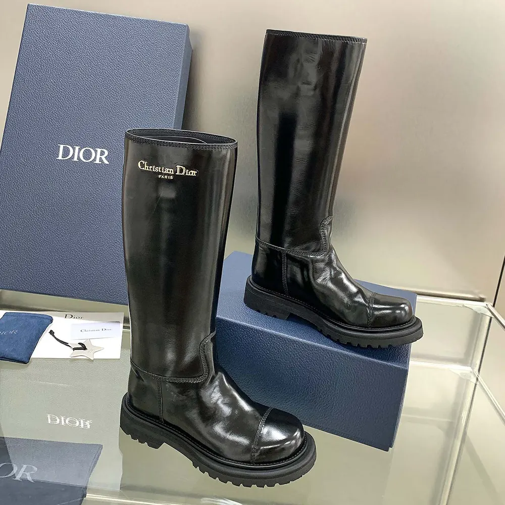 Dior Women Diorebel Boot Black Brushed Calfskin - image 4