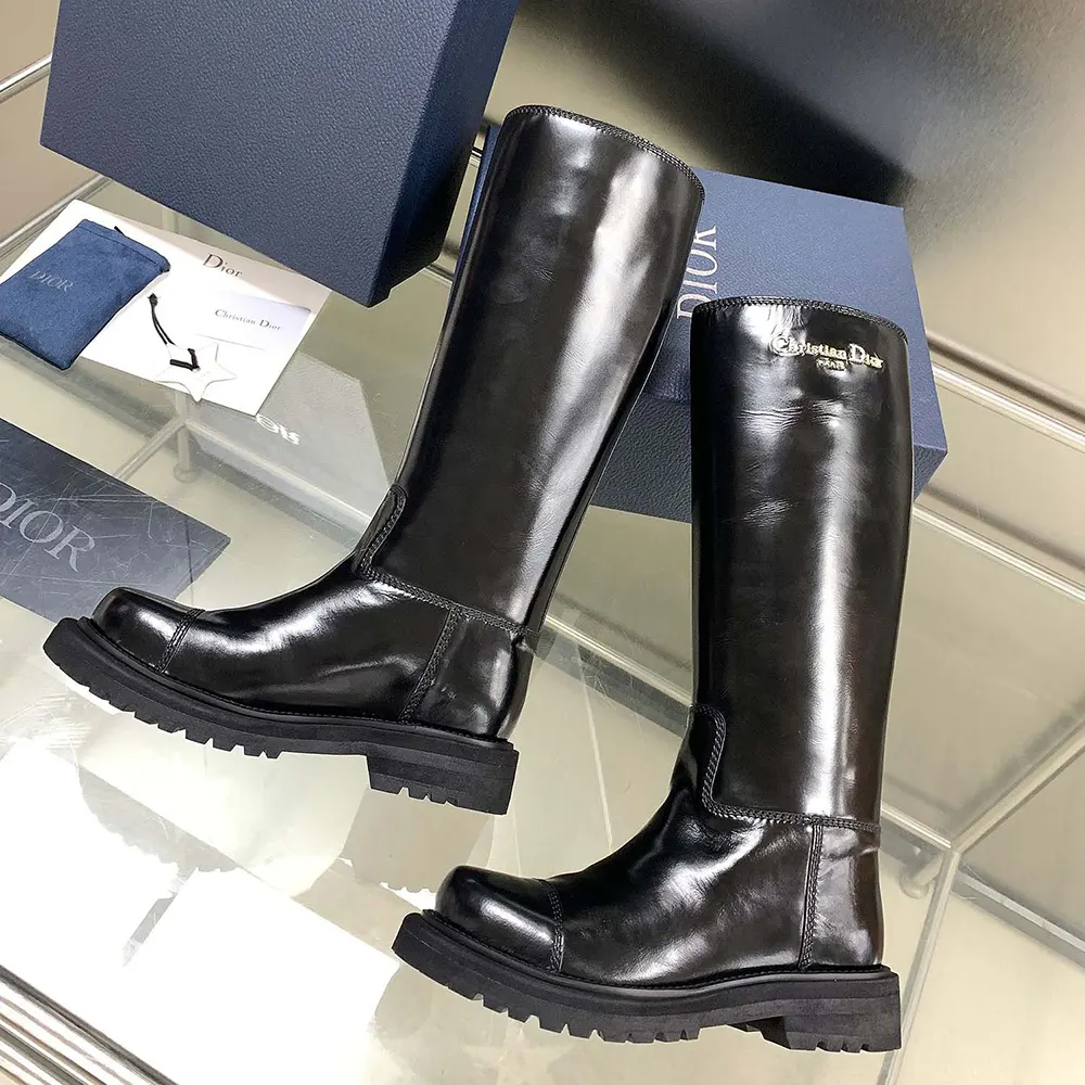 Dior Women Diorebel Boot Black Brushed Calfskin - image 5