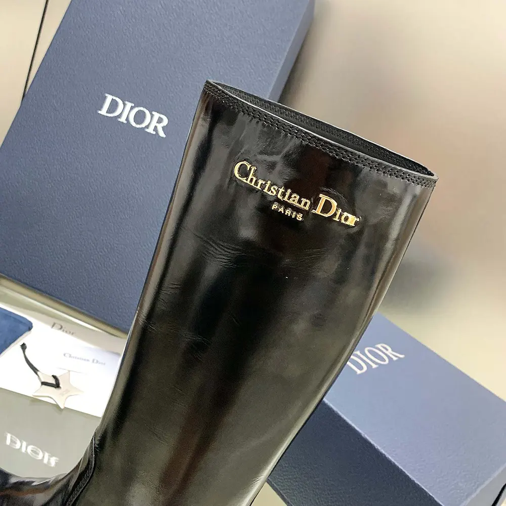 Dior Women Diorebel Boot Black Brushed Calfskin - image 8