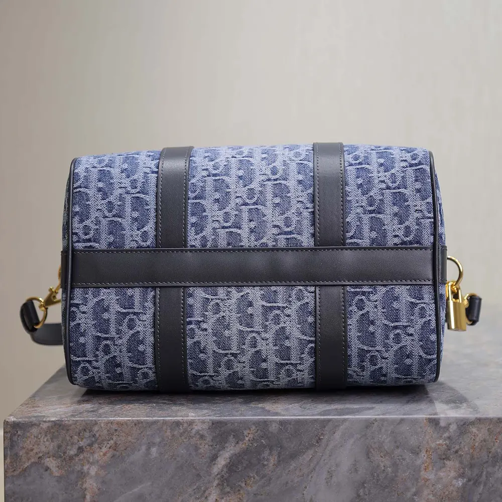 Dior Women Groove 25 Bag Blue Denim Dior Oblique Jacquard - image 7