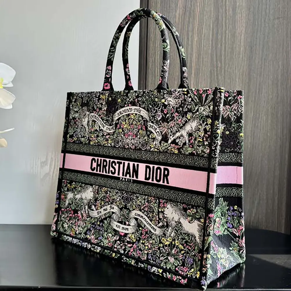 Dior Women Large Dior Book Tote Black Embroidery M1286ZEDO_M911 - image 4