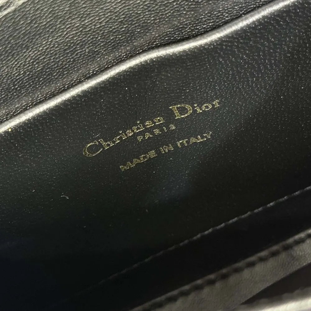 Dior Women Medium 30 Montaigne Avenue Top Handle Bag Black Ribbed Calfskin - image 10