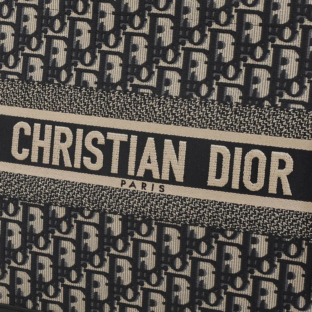 Dior Women Medium Dior Book Tote Blue Dior Oblique Embroidery and Calfskin - image 9