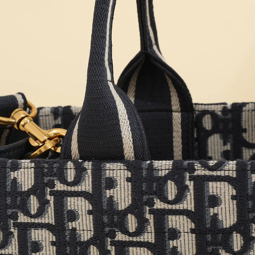 Dior Women Medium Dior Book Tote Blue Dior Oblique Embroidery and Calfskin - image 7