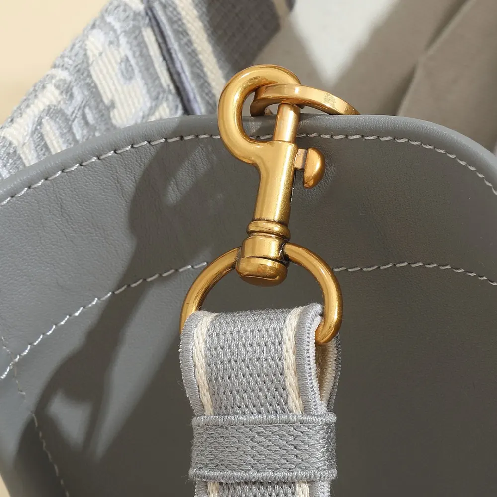 Dior Women Medium Dior Book Tote Gray Dior Oblique Embroidery and Calfskin - image 7