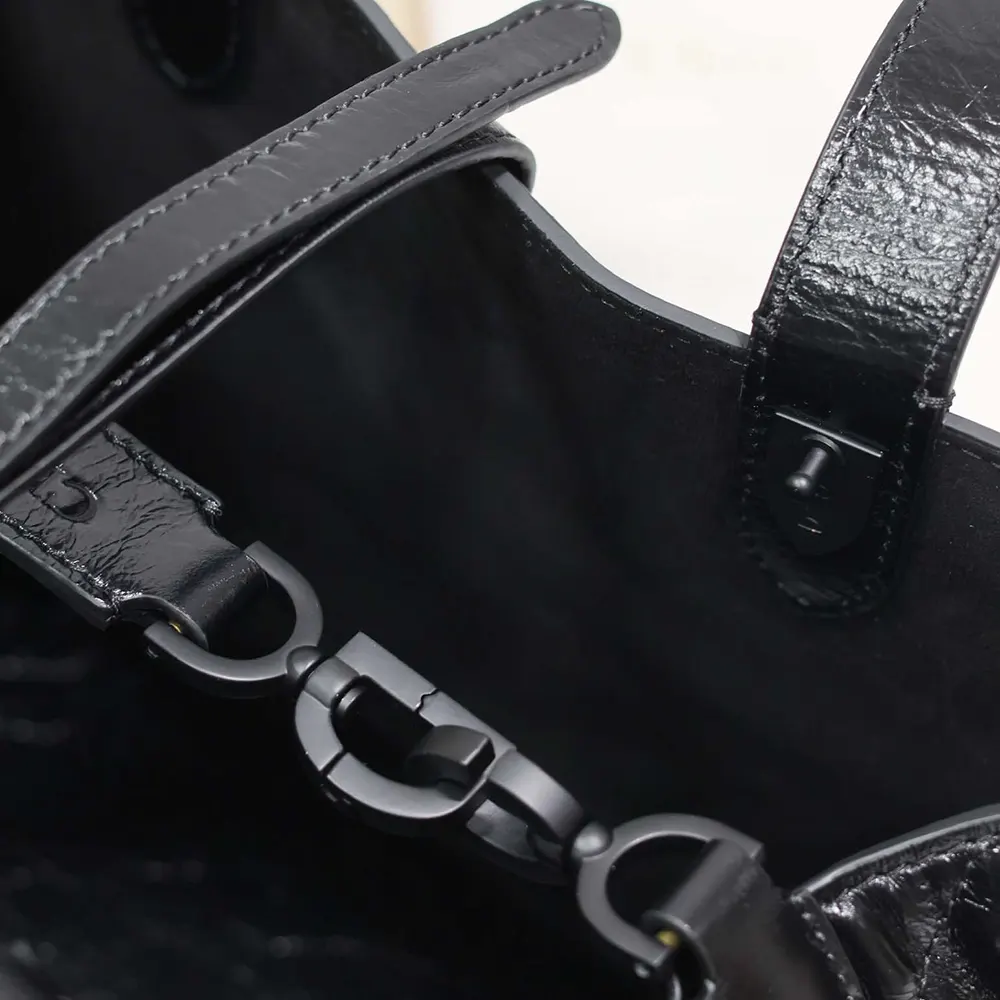 Dior Women Medium Dior Toujours Bag Black Macrocannage Crinkled Calfskin - image 10