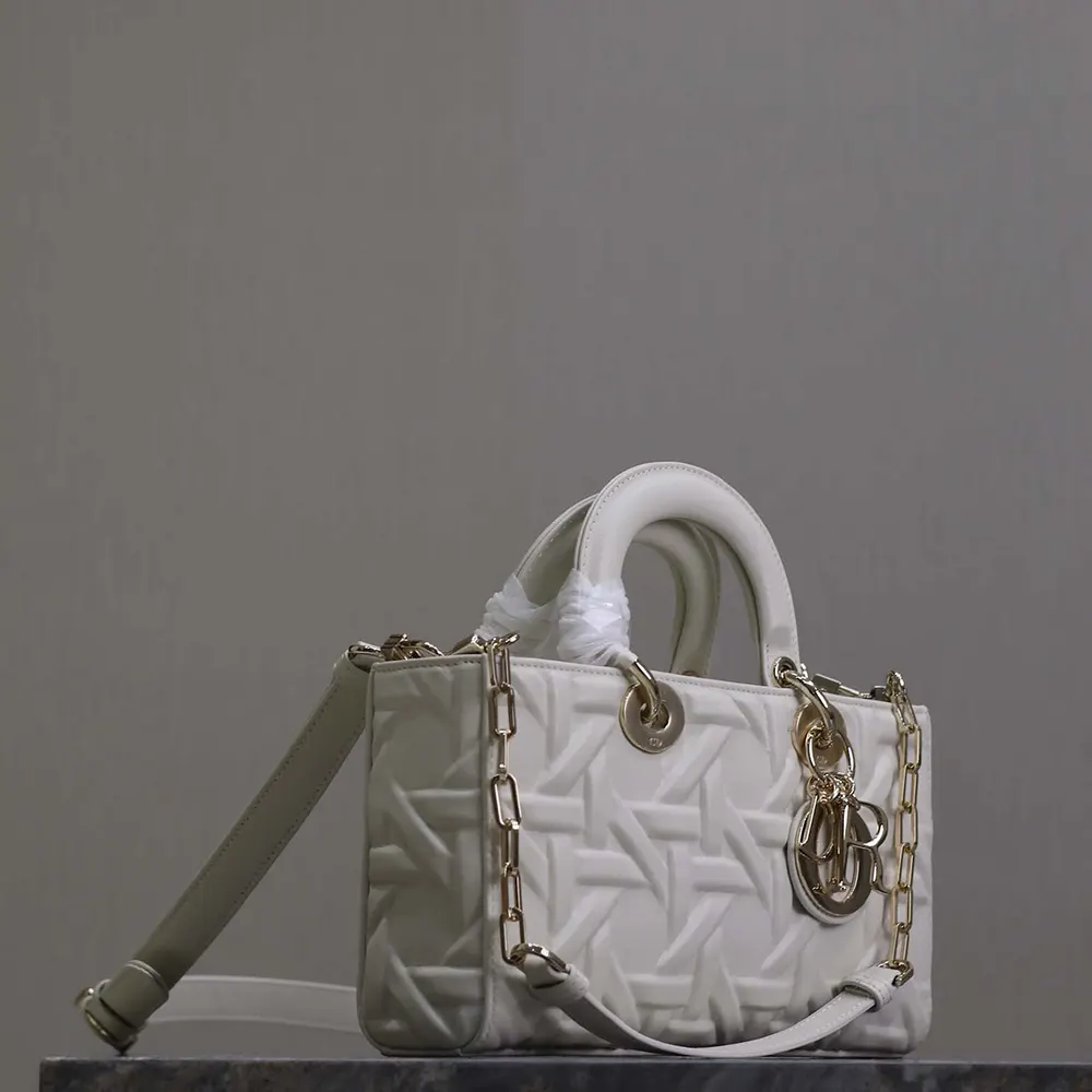 Dior Women Medium Lady D-Joy Bag Latte Graphic Cannage Calfskin - image 4
