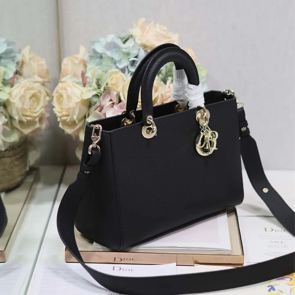 Dior Women Medium Lady D-Sire My ABCDior Bag Black Taurillon Leather - image 4