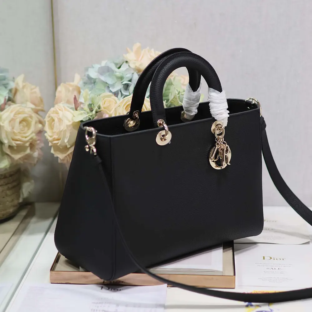 Dior Women Large Lady D-Sire My ABCDior Bag Black Taurillon Leather - image 4