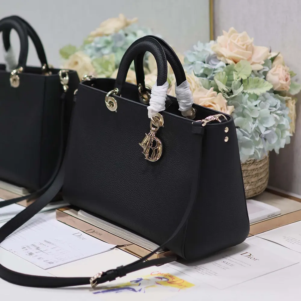 Dior Women Large Lady D-Sire My ABCDior Bag Black Taurillon Leather - image 5