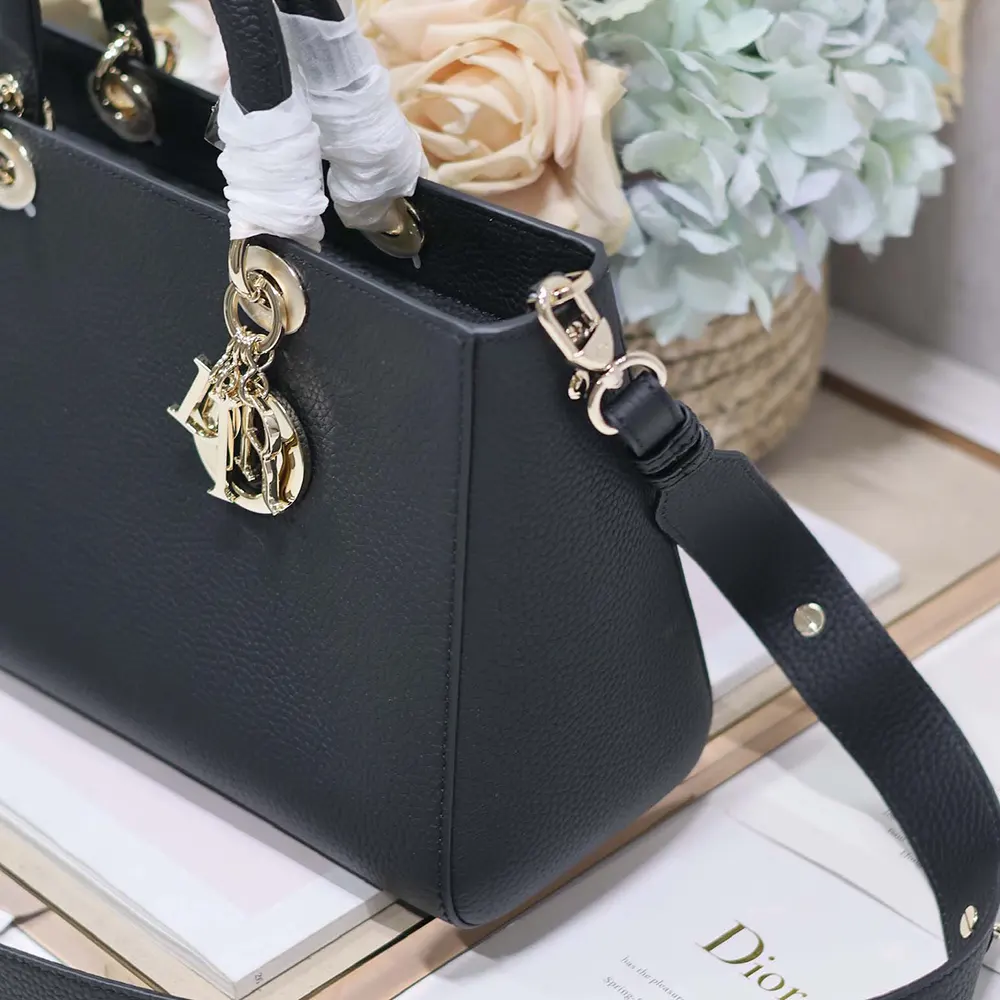 Dior Women Medium Lady D-Sire My ABCDior Bag Black Taurillon Leather - image 8