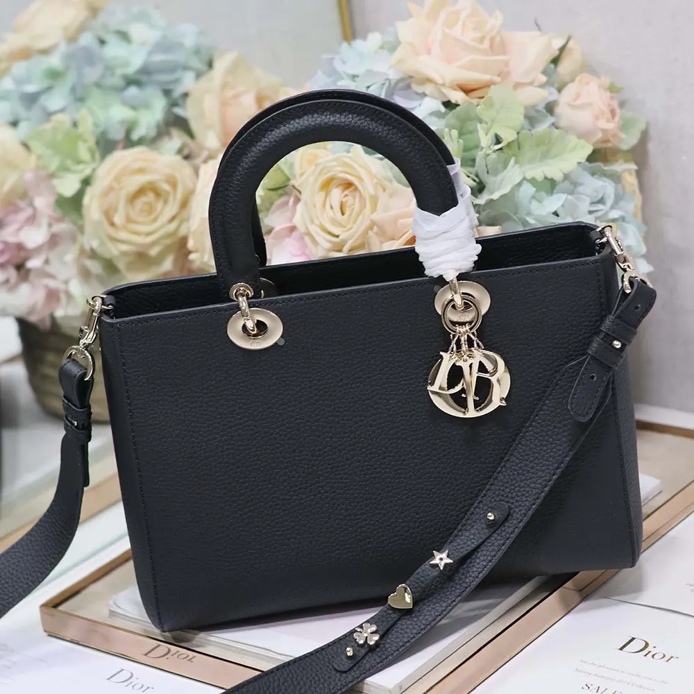 Dior Women Medium Lady D-Sire My ABCDior Bag Black Taurillon Leather - image 6
